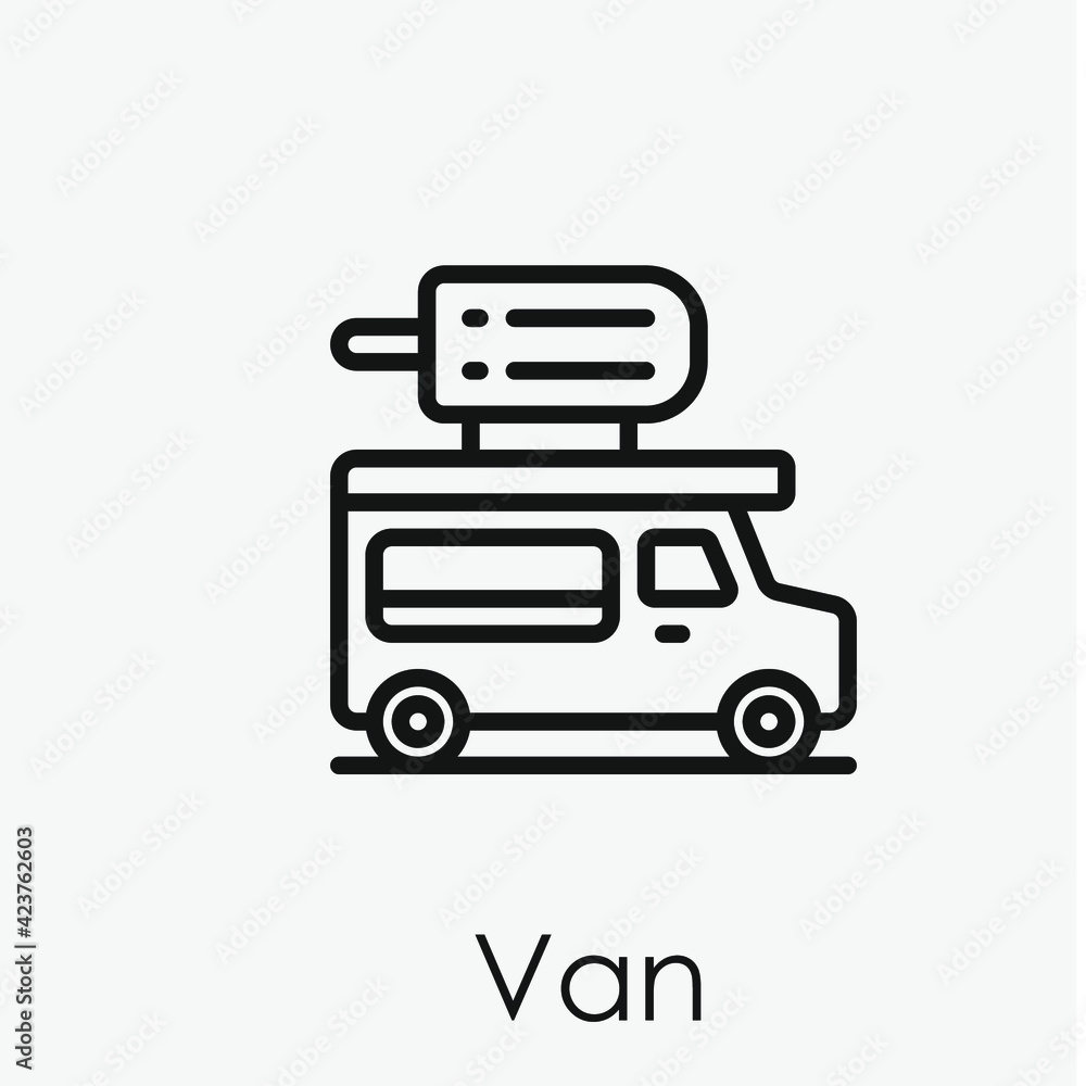 Poster van vector icon. editable stroke. linear style sign for use on web design and mobile apps, logo. sym