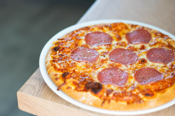 Fast Food Italian Pepperoni Pizza