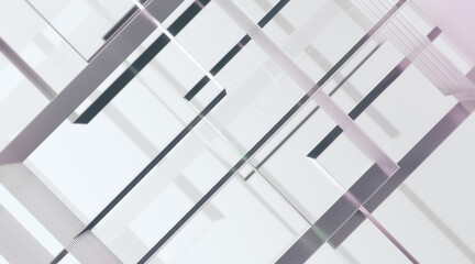 Abstract stylish background in light colors with geometric glass forms