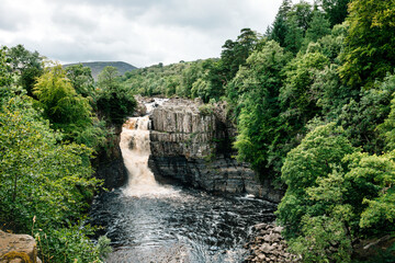 High Force Waterfall on the Pennine Way Bowlees Tees Valley, County Durham, bright and luminant edit © Graeme J Baty
