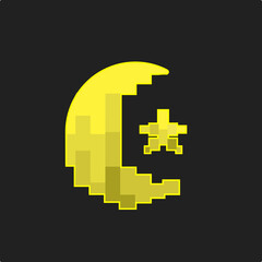 Obraz premium Crescent Moon Logo Design Vector