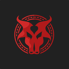 Cow Head Logo Design Vector