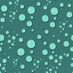 Seamless pattern in aqua style