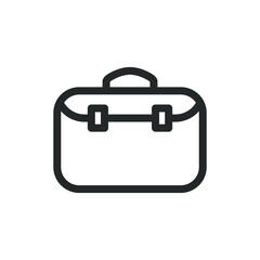 Briefcase line icon isolated on white background. Vector illustration