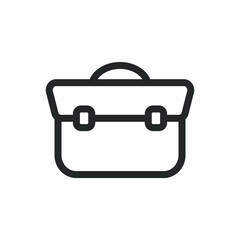 Briefcase line icon isolated on white background. Vector illustration
