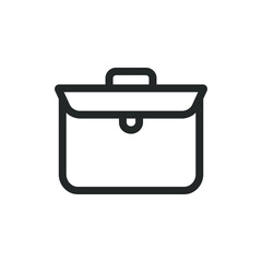 Briefcase line icon isolated on white background. Vector illustration
