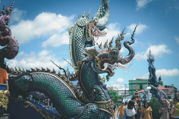 Fototapeta na wymiar Chinese Dragon Statue, Chiang Rai
