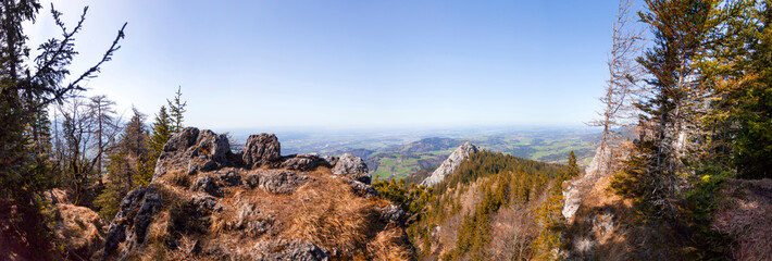 Panorama view of Heuberg mountain in Bavaria, Germany