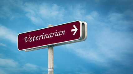 Street Sign to Veterinarian