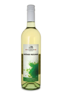 ST. PETERSBURG, RUSSIA - MARCH 28, 2020: Bottle of Schloss Raggendorf Klecks, Gruner Veltliner, Austria