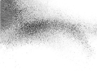 Distressed overlay texture of rough surface, textile, woven fabric. Grunge background. One color graphic resource.