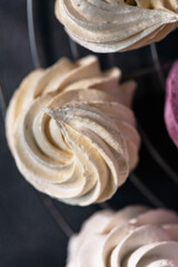 fresh handmade marshmallows in different colors