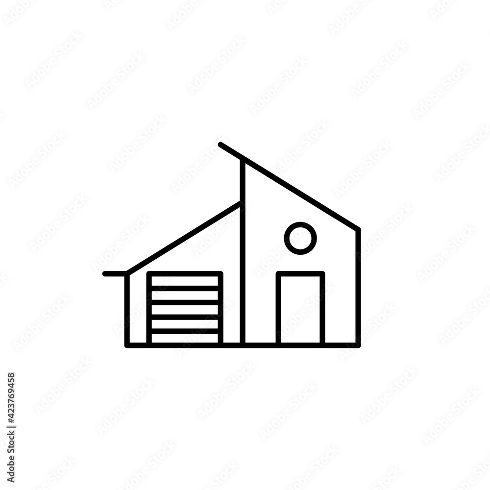 Wall mural home and building icon. vector illustration.