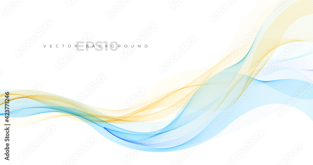 Canvas Prints wave vector element with abstract blue and orange lines for website, banner and brochure, curve flow