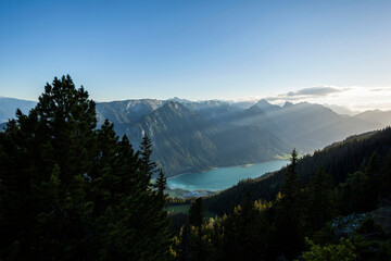 Famous lake Achensee in Tyrol, Austria