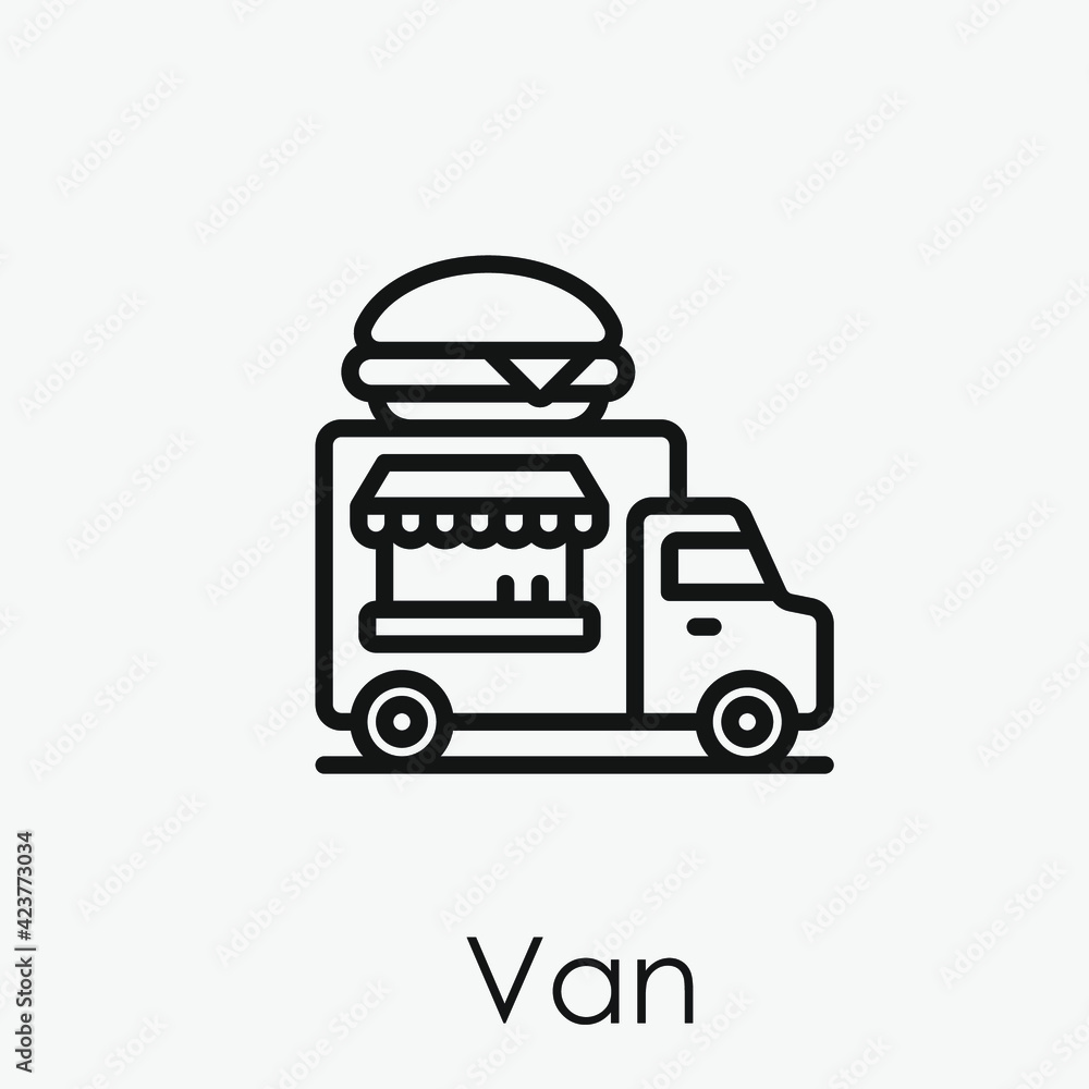 Poster van vector icon. editable stroke. linear style sign for use on web design and mobile apps, logo. sym