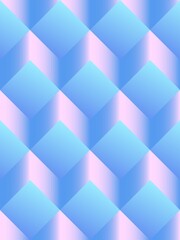 Obraz premium Seamless geometric pattern with diamonds and zigzag waves. An ornament made of combined cubes. Stock illustration for web and print, textiles, scrapbooking, wallpaper, background and wrapping paper.