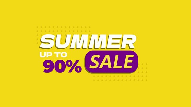 Summer Sale up to 90 percent off animation.