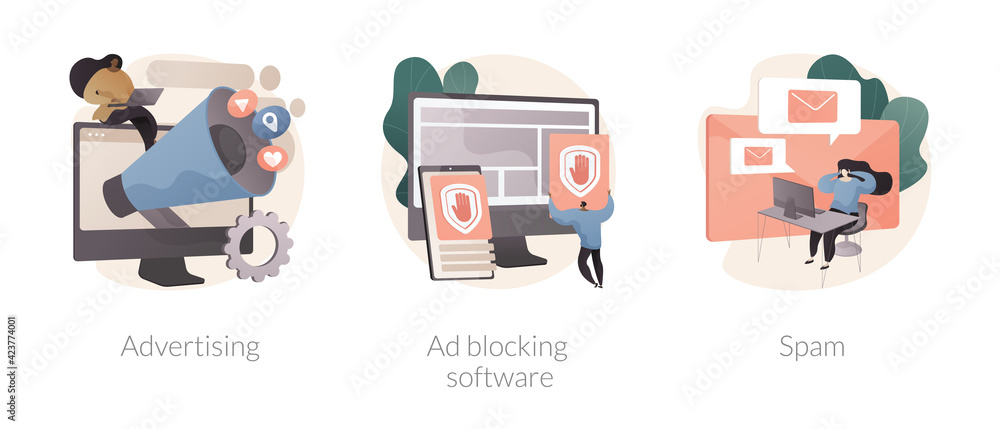 Canvas Prints internet promotion campaign abstract concept vector illustrations.