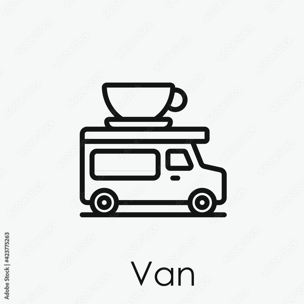Poster van vector icon. editable stroke. linear style sign for use on web design and mobile apps, logo. sym