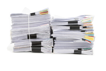 Stack of Documents isolated on white background