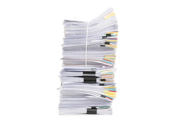 Stack of Documents isolated on white background