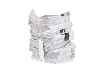 Stack of Documents isolated on white background