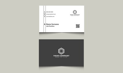 black and white business card template