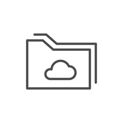 Document icon isolated on white background. Folder symbol modern, simple, vector, icon for website design, mobile app, ui. Vector Illustration