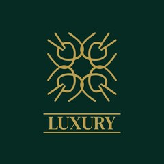 Mandala Geometric ornament logo Elegant premium icon vector design