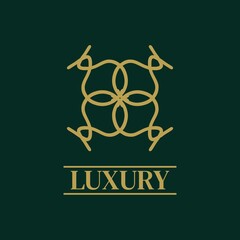 Mandala Geometric ornament logo Elegant premium icon vector design