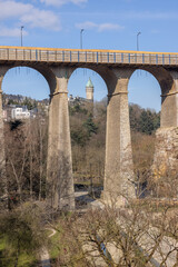 Bridge "Passerelle" over the valley of the river "Petrus"