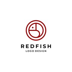 Modern and simple logo about red fish.
EPS10, Vector.