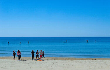 The quiet and beautiful beach located in the Alicante town of Guardamar the Segura.