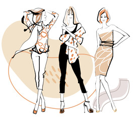 夏のモード　プリント柄