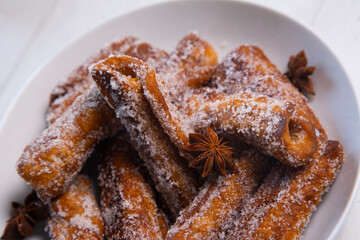 Canutillos de Anís, traditional spanish dessert