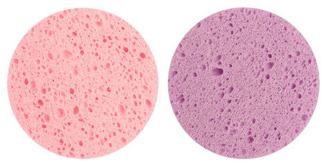 Two lovely makeup sponges isolated on white background