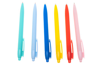 multicolored pens isolated