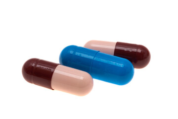 medicine in capsules isolated