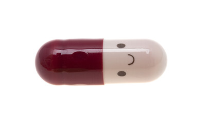 medicine in capsules isolated