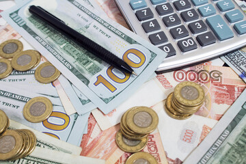 Fototapeta premium money with calculator