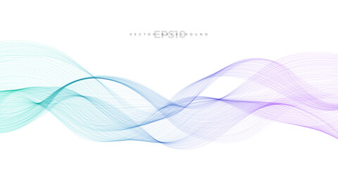 Wave vector element with abstract colorful gradient lines for website, banner and brochure, Curve flow motion illustration, Vector lines, Modern background design.