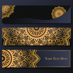 Mandala banners luxury design template decoration
