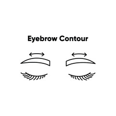 eyebrow contour correction line icon