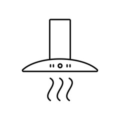 Kitchen hood icon. Electric kitchen appliance. Graph symbol for cooking web site design