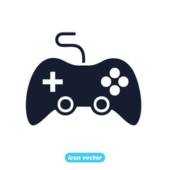 gamepad icon. hobby video game symbol template for graphic and web design collection logo vector illustration