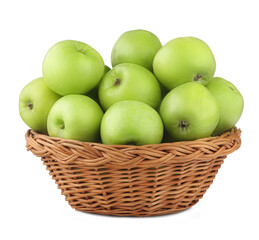Green apples isolated on the white background