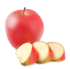 Red apples isolated on the white background