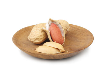 Peanuts isolated on the white background