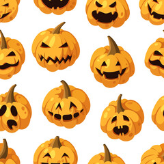 Cartoon Character Jack-o-lantern. Hand drawn stylish Halloween vegetable. Autumn Vector  drawing fresh organic food. Vegan Illustration Pumpkin Spice Season